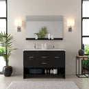 Modern Fittings Gloria 48" Double Bath Vanity with White Ceramic Top and Integrated Square Sinks