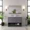 Modern Fittings Gloria 48" Double Bath Vanity with White Ceramic Top and Integrated Square Sinks