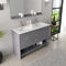 Modern Fittings Gloria 48" Double Bath Vanity with White Ceramic Top and Integrated Square Sinks