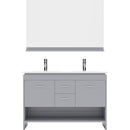 Modern Fittings Gloria 48" Double Bath Vanity with White Ceramic Top and Integrated Square Sinks