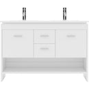 Modern Fittings Gloria 48" Double Bath Vanity with White Ceramic Top and Integrated Square Sinks