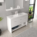 Modern Fittings Gloria 48" Double Bath Vanity with White Ceramic Top and Integrated Square Sinks