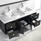 Modern Fittings Clarissa 61" Double Bath Vanity with Engineered Stone Top and Square Sinks Faucets