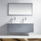 Modern Fittings Clarissa 61" Double Bath Vanity with Engineered Stone Top and Square Sinks Faucets