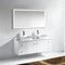 Modern Fittings Clarissa 61" Double Bath Vanity with Engineered Stone Top and Square Sinks with Mirror