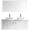 Modern Fittings Clarissa 61" Double Bath Vanity with Engineered Stone Top and Square Sinks with Mirror