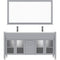 Modern Fittings Ava 63" Double Bath Vanity with Engineered Stone Top and Round Sinks