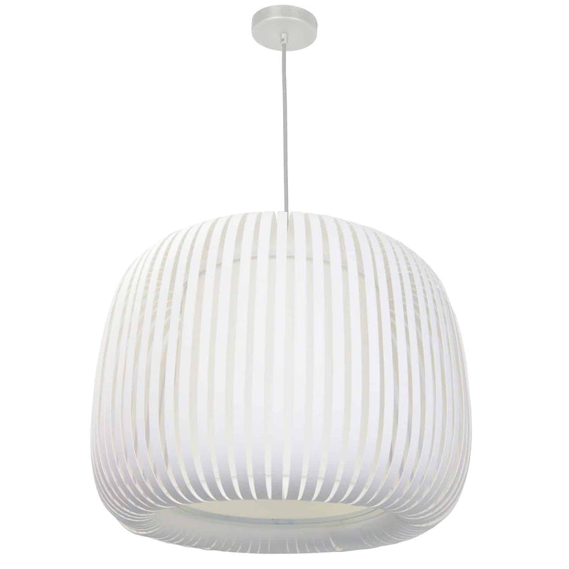 Dainolite 1 Light Pendant Slit Shade Linda White White MIA-181P-195F