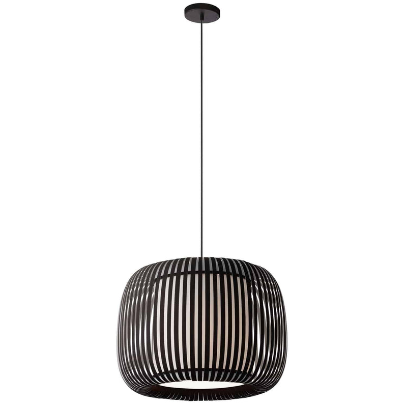 Dainolite 1 Light Pendant Slit Shade Jtone Black Black MIA-181P-797