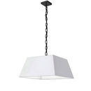 Dainolite 1 Light Medium Black Milano Pendant White Shade MIL-M-BK-790