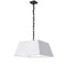 Dainolite 1 Light Medium Black Milano Pendant White Shade MIL-M-BK-790