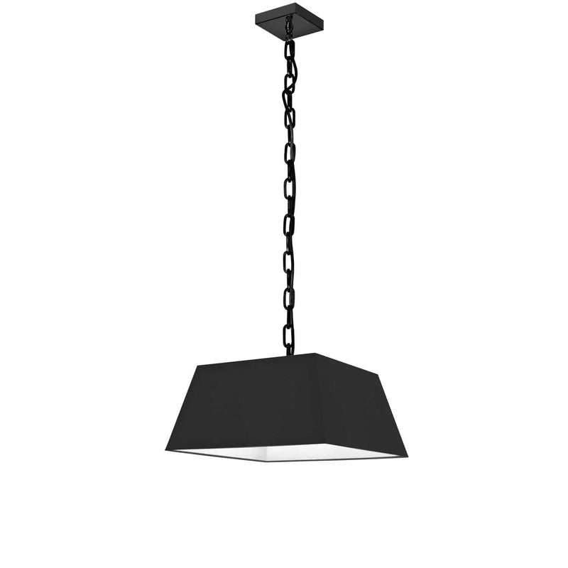 Dainolite 1 Light Small Black Milano Pendant Black Shade MIL-S-BK-797