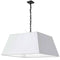 Dainolite 1 Light Extra Large Milano Pendant Black with White Shade MIL-XL-BK-790