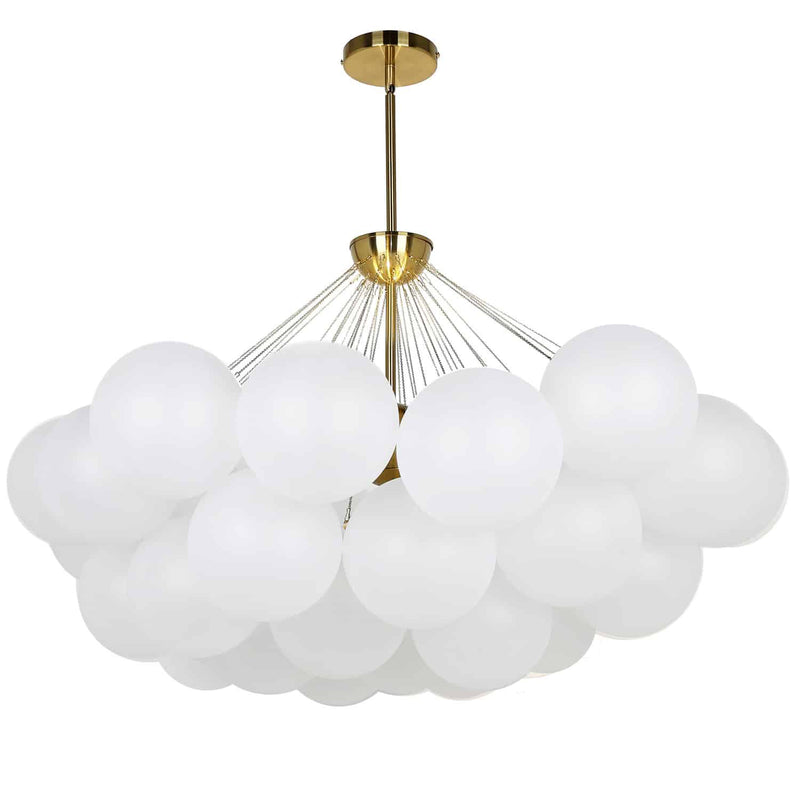 Dainolite 8 Light Halogen Chandelier Aged Brass with Frosted Glass MLS-358C-AGB-FR