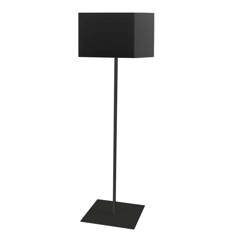 Dainolite 1 Light Slope Floor Lamp W/ Jtone Black Shade Black MM181F-BK-797