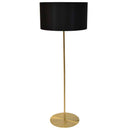 Dainolite 1 Light Drum Floor Lamp W/ Jtone Black Shade Agb MM221F-AGB-797