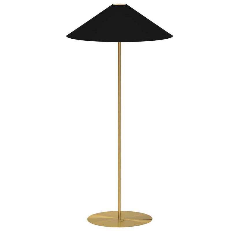 Dainolite 1 Light Tapered Floor Lamp W/ Jtone Bk Gld Shade MM241F-AGB-698