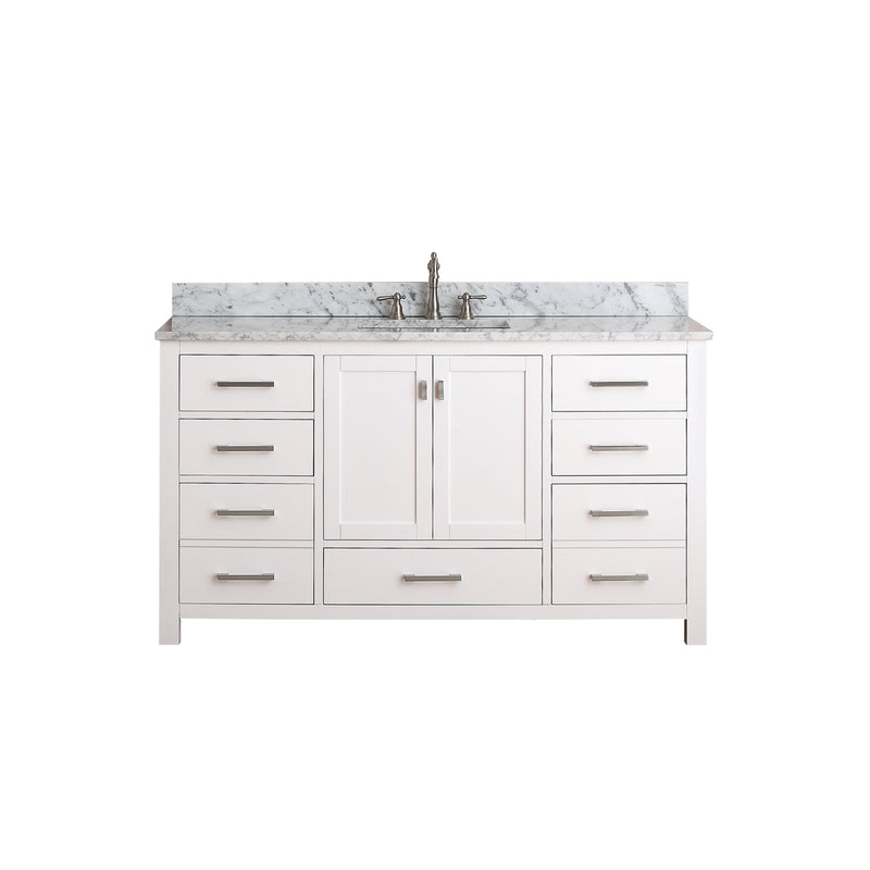 Avanity Modero 61 inch Single Vanity Combo MODERO-VS60-WT-A-C