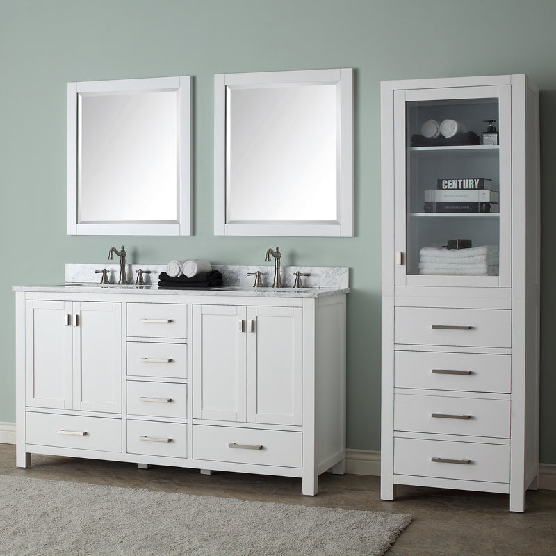 Avanity Modero 61 inch Double Vanity Combo MODERO-VS60-WT-C