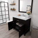 Modern Fittings Caroline 36" Single Bath Vanity with Calacatta Quartz Top and Round Sink Faucet