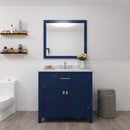 Modern Fittings Caroline 36" Single Bath Vanity with Calacatta Quartz Top and Round Sink