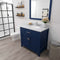 Modern Fittings Caroline 36" Single Bath Vanity with Calacatta Quartz Top and Round Sink Faucet