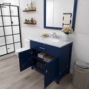 Modern Fittings Caroline 36" Single Bath Vanity with Calacatta Quartz Top and Round Sink Faucet