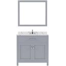 Modern Fittings Caroline 36" Single Bath Vanity with Calacatta Quartz Top and Round Sink