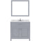 Modern Fittings Caroline 36" Single Bath Vanity with Calacatta Quartz Top and Round Sink Faucet