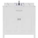 Modern Fittings Caroline 36" Single Bath Vanity with Calacatta Quartz Top and Round Sink