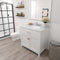 Modern Fittings Caroline 36" Single Bath Vanity with Calacatta Quartz Top and Round Sink Faucet