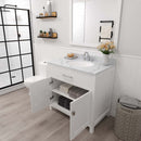 Modern Fittings Caroline 36" Single Bath Vanity with Calacatta Quartz Top and Round Sink