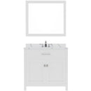 Modern Fittings Caroline 36" Single Bath Vanity with Calacatta Quartz Top and Round Sink