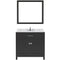 Modern Fittings Caroline 36" Single Bath Vanity with Calacatta Quartz Top and Square Sink Faucet