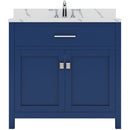 Modern Fittings Caroline 36" Single Bath Vanity with Calacatta Quartz Top and Square Sink