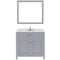 Modern Fittings Caroline 36" Single Bath Vanity with Calacatta Quartz Top and Square Sink Faucet