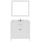 Modern Fittings Caroline 36" Single Bath Vanity with Calacatta Quartz Top and Square Sink Faucet