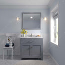 Modern Fittings Caroline 36" Single Bath Vanity with Cultured Marble Quartz Top and Round Sink