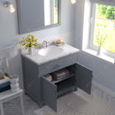 Modern Fittings Caroline 36" Single Bath Vanity with Cultured Marble Quartz Top and Round Sink