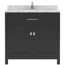 Modern Fittings Caroline 36" Single Bath Vanity with Cultured Marble Quartz Top and Square Sink