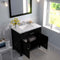 Modern Fittings Caroline 36" Single Bath Vanity with Cultured Marble Quartz Top and Square Sink