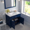 Modern Fittings Caroline 36" Single Bath Vanity with Cultured Marble Quartz Top and Square Sink