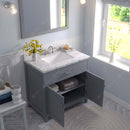 Modern Fittings Caroline 36" Single Bath Vanity with Cultured Marble Quartz Top and Square Sink