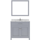 Modern Fittings Caroline 36" Single Bath Vanity with Cultured Marble Quartz Top and Square Sink Faucet