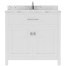 Modern Fittings Caroline 36" Single Bath Vanity with Cultured Marble Quartz Top and Square Sink