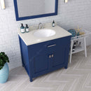 Modern Fittings Caroline 36" Single Bath Vanity with Quartz Top and Round Sink Faucet