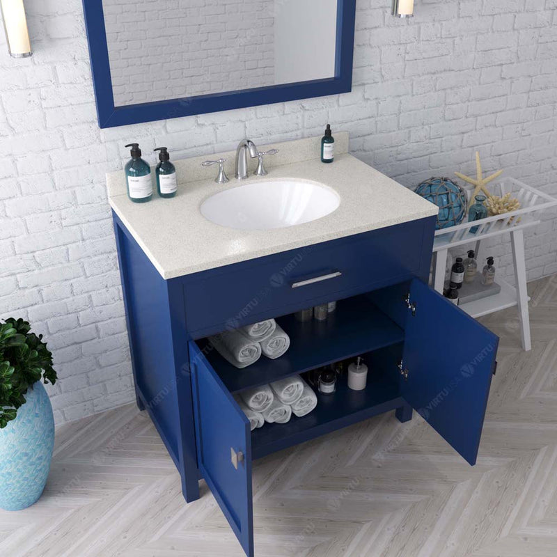 Modern Fittings Caroline 36" Single Bath Vanity with Quartz Top and Round Sink