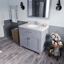 Modern Fittings Caroline 36" Single Bath Vanity with Quartz Top and Round Sink