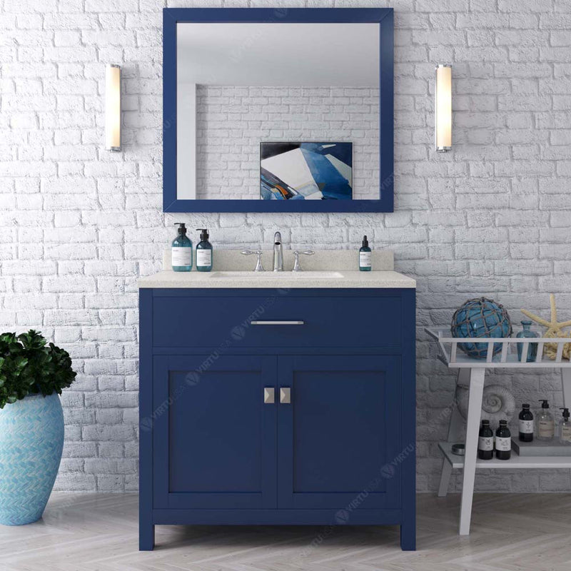 Modern Fittings Caroline 36" Single Bath Vanity with Quartz Top and Square Sink