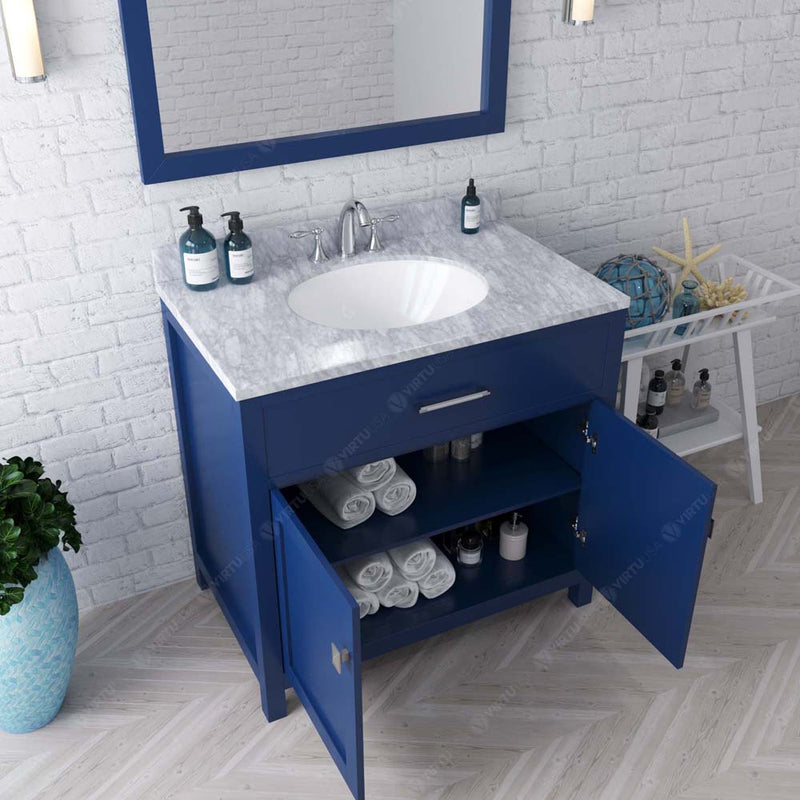 Modern Fittings Caroline 36" Single Bath Vanity with Marble Top and Round Sink